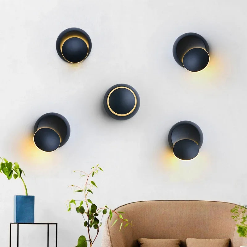5W LED Modern Rotating Wall Sconce Adjustable Wall Lamp for Living Room and Bedroom