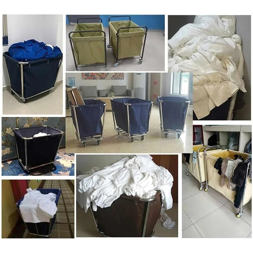 Laundry Cart Large Capacity,400L Large Home Industrial Rolling Laundry Hamper with 4 Inch Heavy Duty Wheels