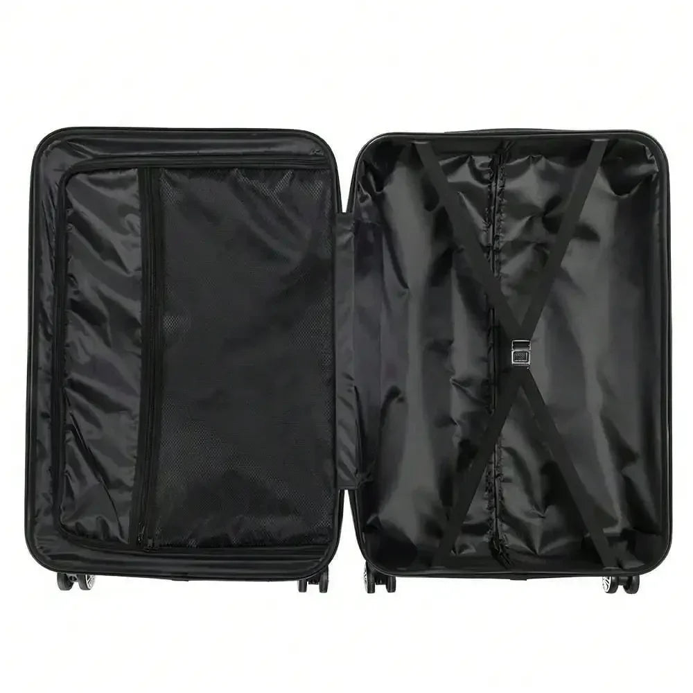 3Pcs Luggage Set Trolley Spinner 20"/24"/28" Suitcase Hard Shell Rose Gold