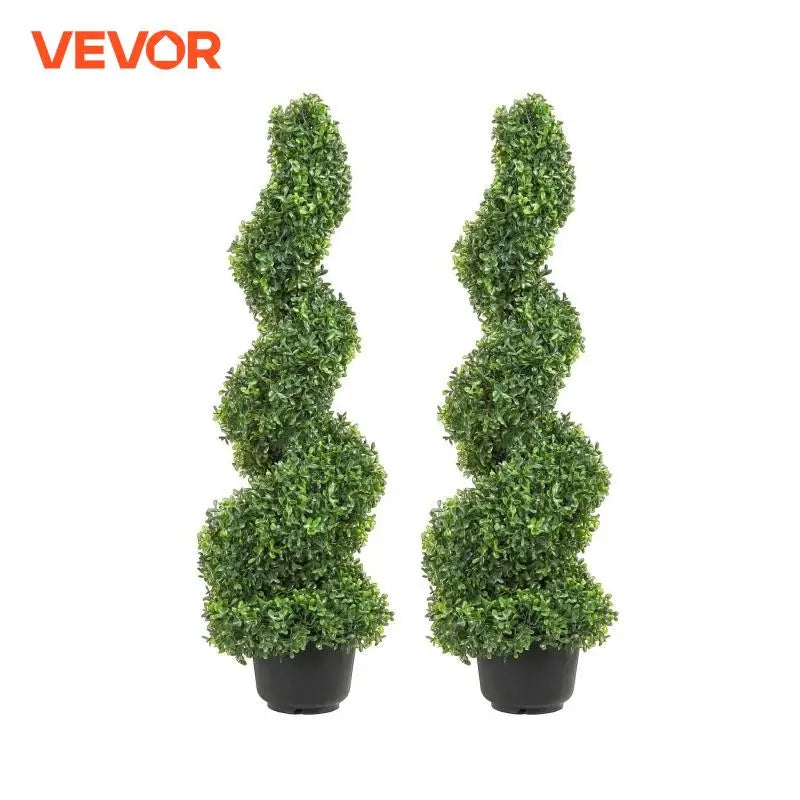 VEVOR 1/2pcs Artificial Boxwood Tower Topiary Plant 24/36/48in