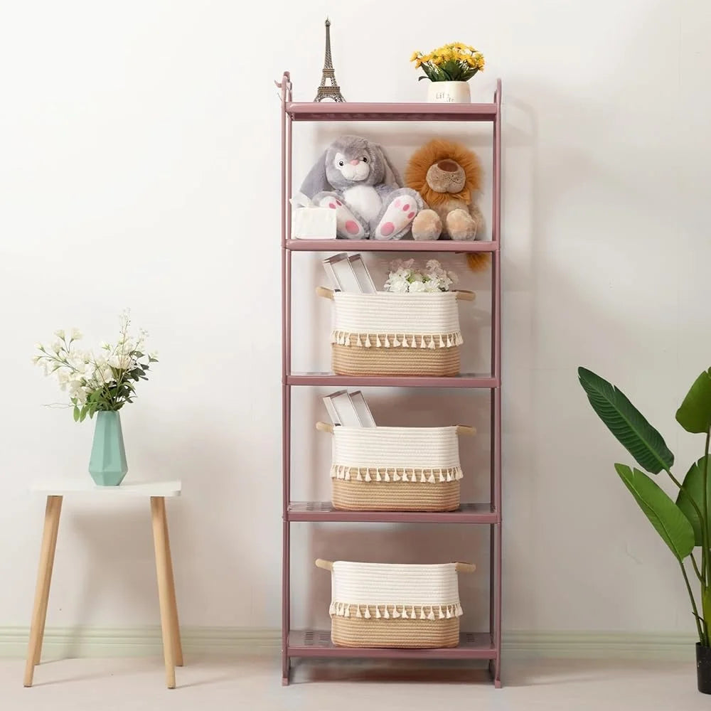 Set of 3 Woven Cotton Storage Bins Versatile Rope Baskets Organizing Home Toys Clothes and Essentials