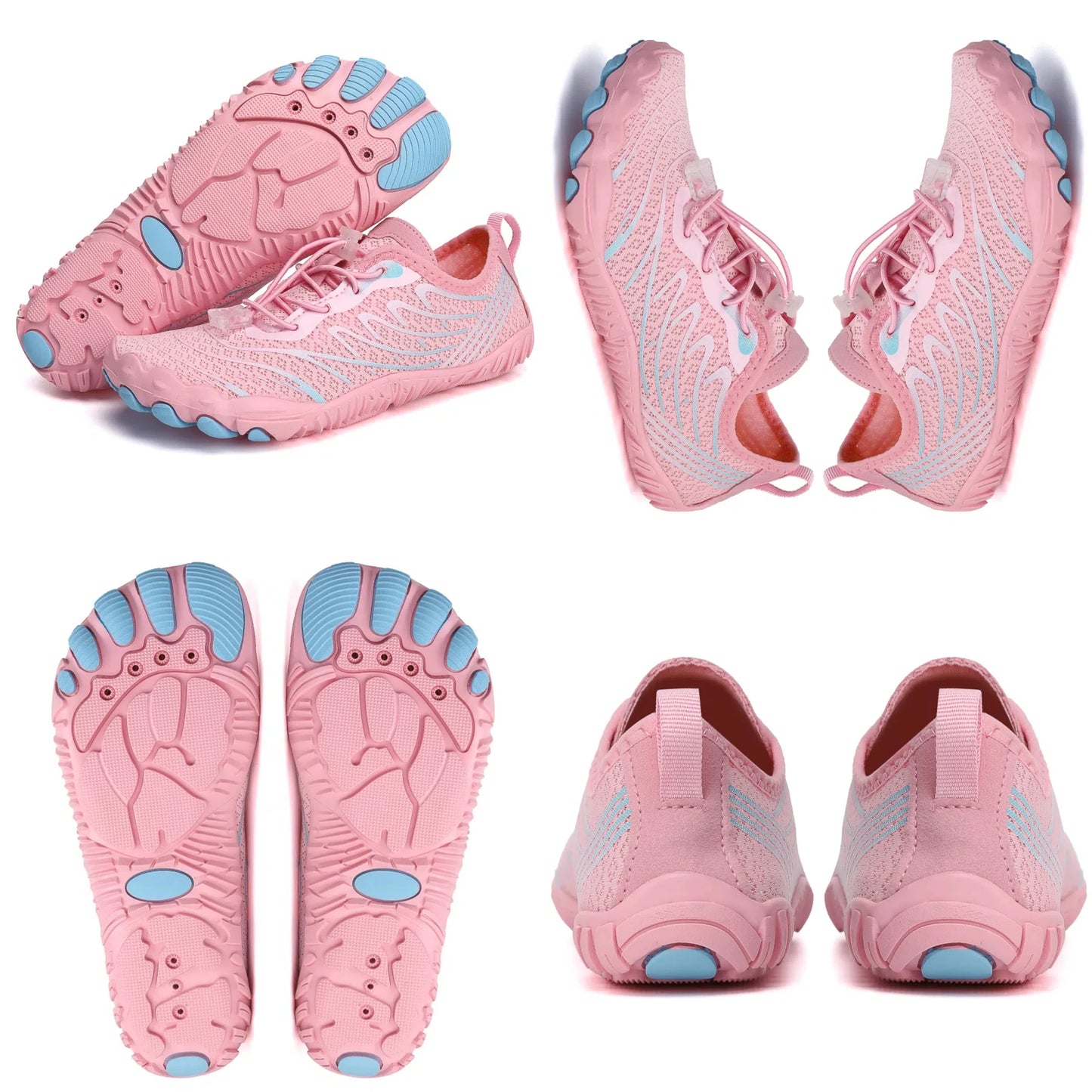 Summer Striped Mesh Water Shoes for Women - Breathable, Quick-Drying, Anti-Slip Sole. Ideal for Beach, Surfing, Hiking, Swimming
