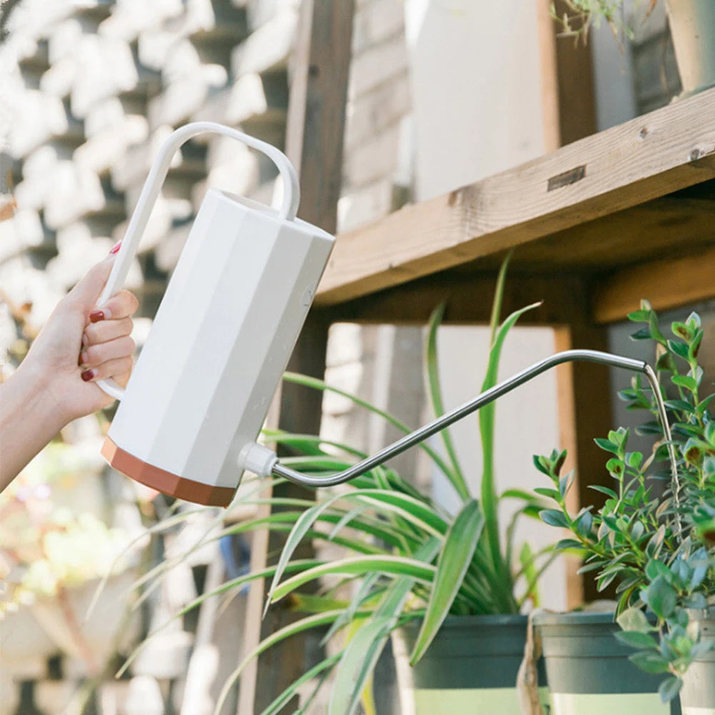 1L Long Mouth Flowers Watering Can Stainless Steel Kettle