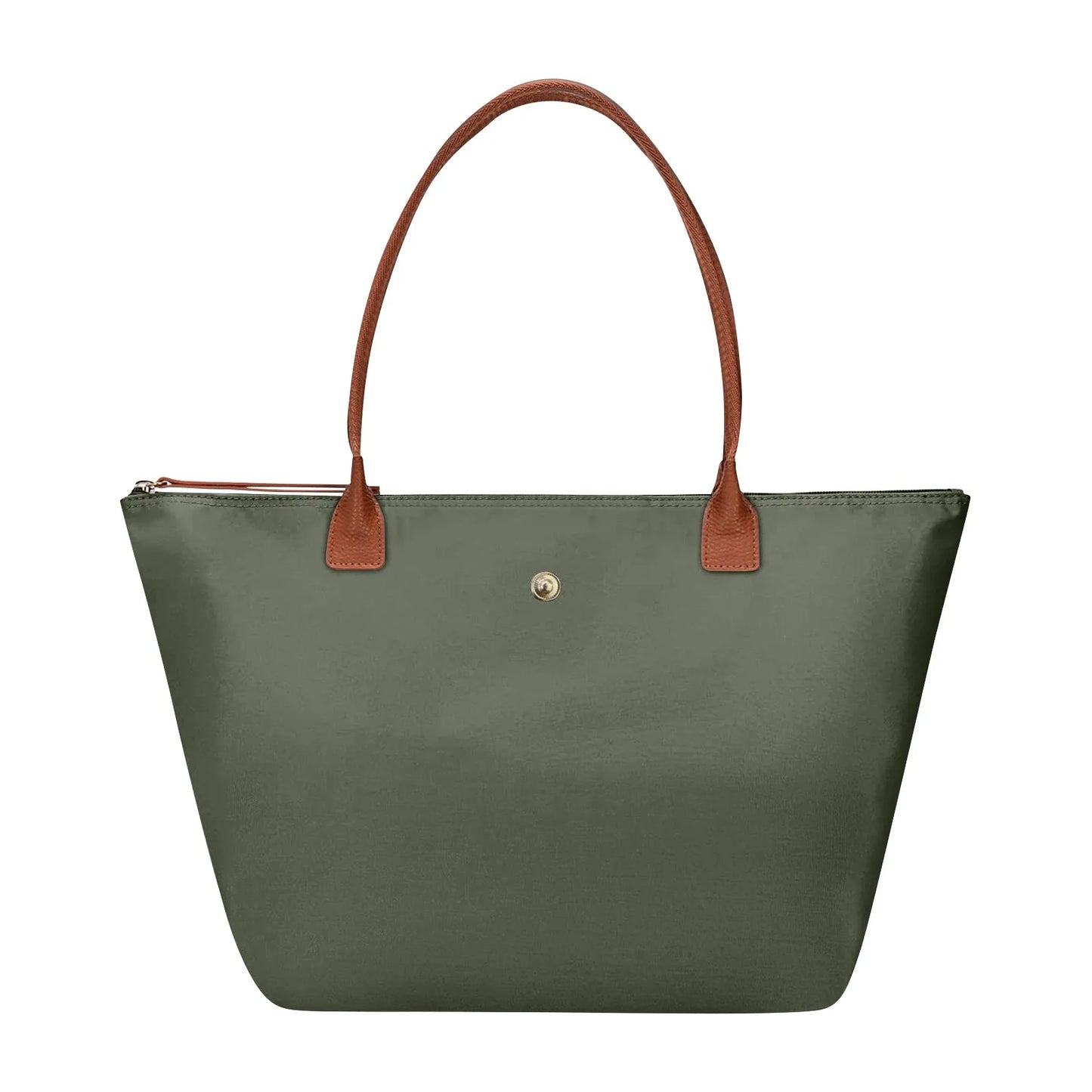 Large Capacity Shoulder Tote Bag for Women, Nylon Top-Handle Purse, Foldable Weekend Hobo Handbag Single Shoulder Soft Leather B