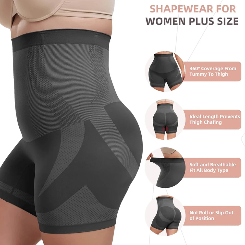 Large Size High Waist Shaping Shorts Women Slim Fit Stretch