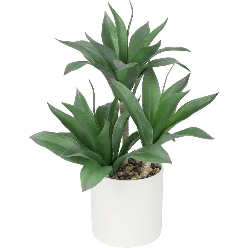 Large Artificial Succulent Plants Fake Three-Head Agave Aloe