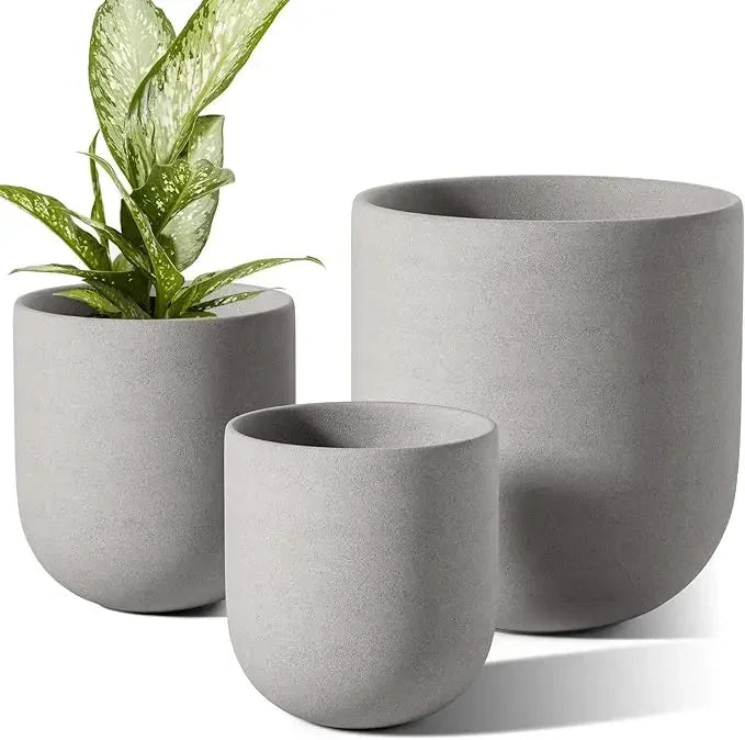 6+8+10 Inch Plant Pots Indoor Ceramic Planters with Drainage