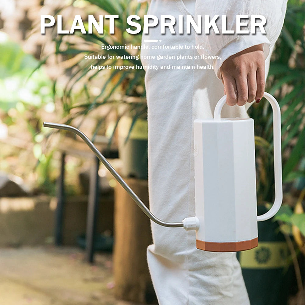1L Long Mouth Flowers Watering Can Stainless Steel Kettle
