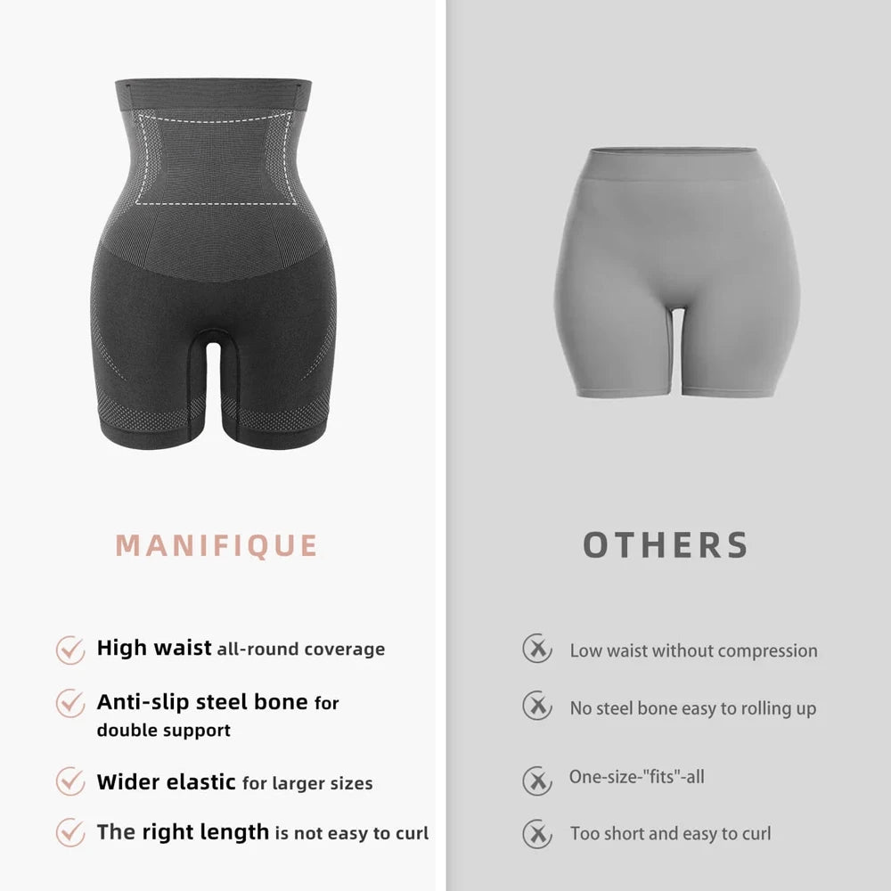 Large Size High Waist Shaping Shorts Women Slim Fit Stretch