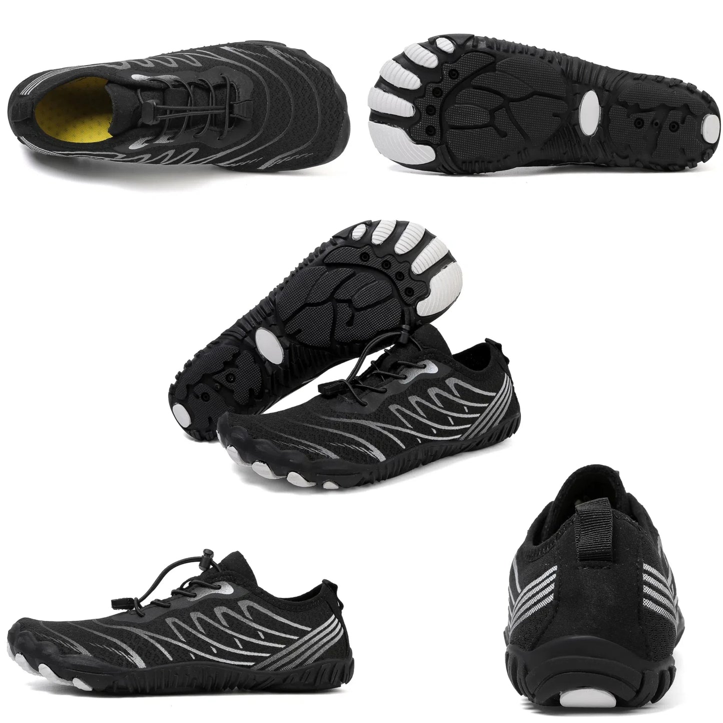 Summer Striped Mesh Water Shoes for Women - Breathable, Quick-Drying, Anti-Slip Sole. Ideal for Beach, Surfing, Hiking, Swimming