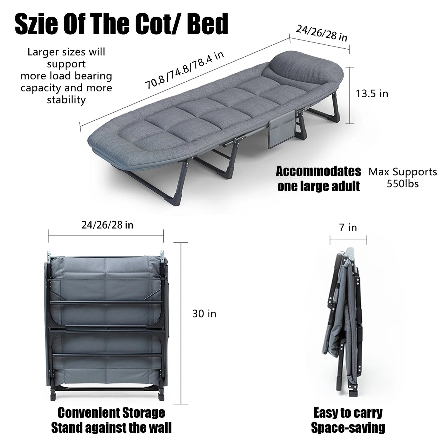 American Folding Bed, Household Single Sofa Bed, Nap And Nap Lounge Chair, Essential For Courtyard Sunbathing