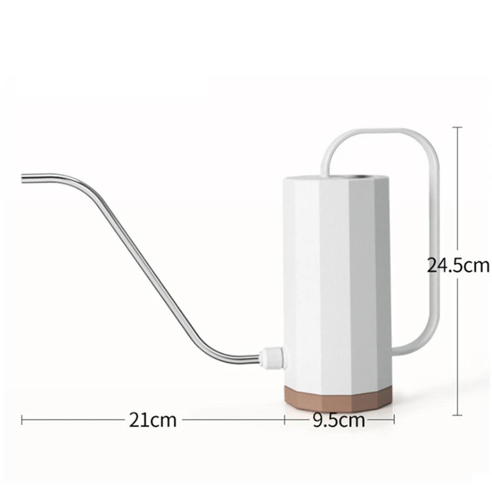 1L Long Mouth Flowers Watering Can Stainless Steel Kettle