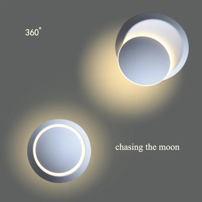 5W LED Modern Rotating Wall Sconce Adjustable Wall Lamp for Living Room and Bedroom