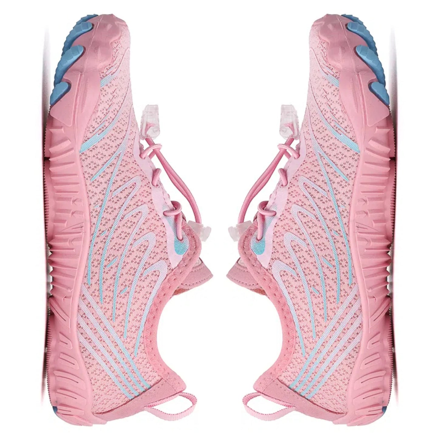 Summer Striped Mesh Water Shoes for Women - Breathable, Quick-Drying, Anti-Slip Sole. Ideal for Beach, Surfing, Hiking, Swimming