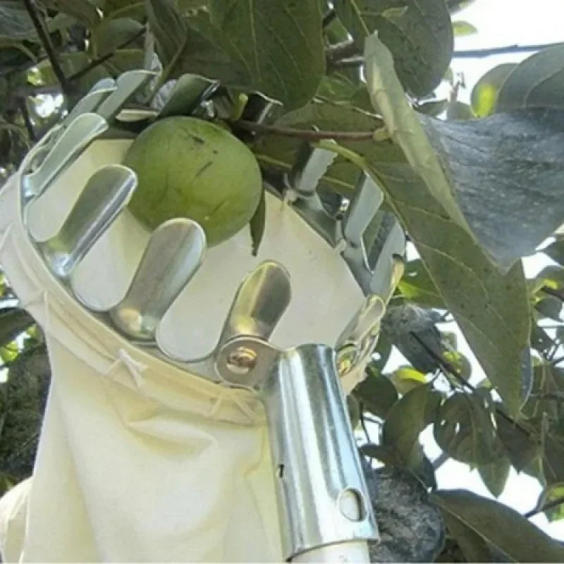 Metal Fruit Picker Orchard Gardening Apple Peach High Tree Picking Tools Fruit Catcher Collection Pouch Farm Garden Supplies