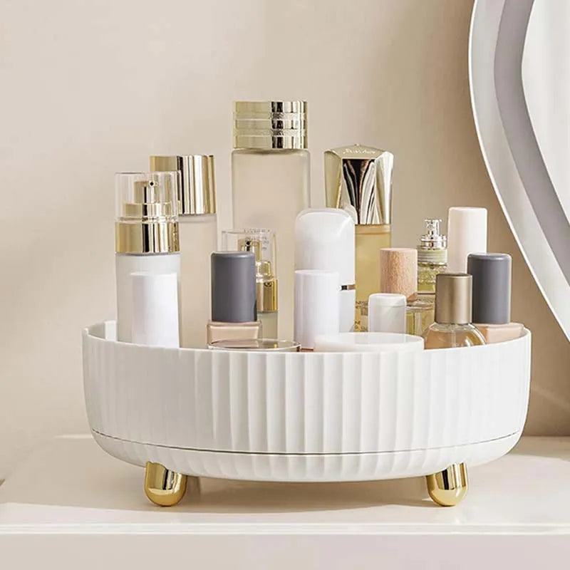 1Pc Rotating Cosmetic Tray Spice Storage Box Organizer