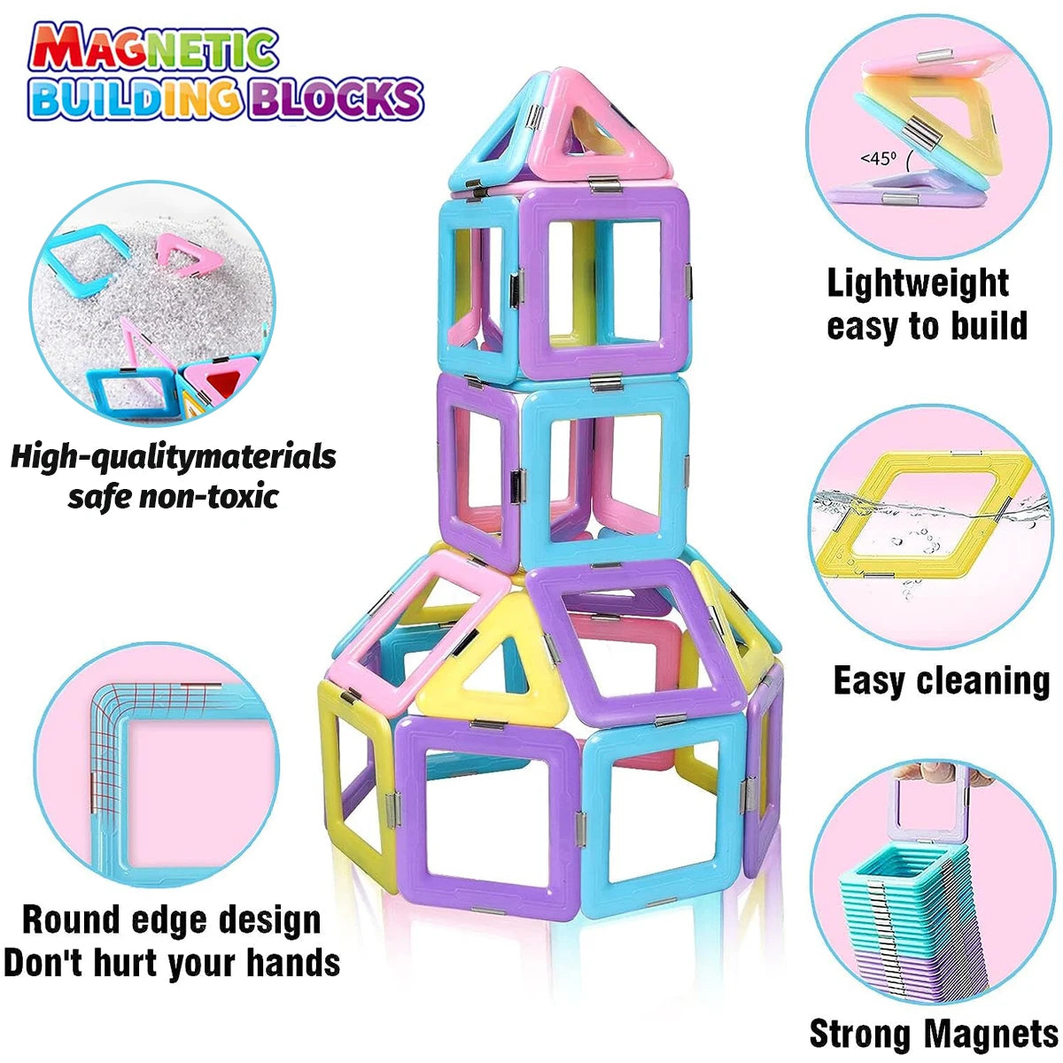 Magnetic Blocks Magnetic Building Blocks Set for Kids Gifts