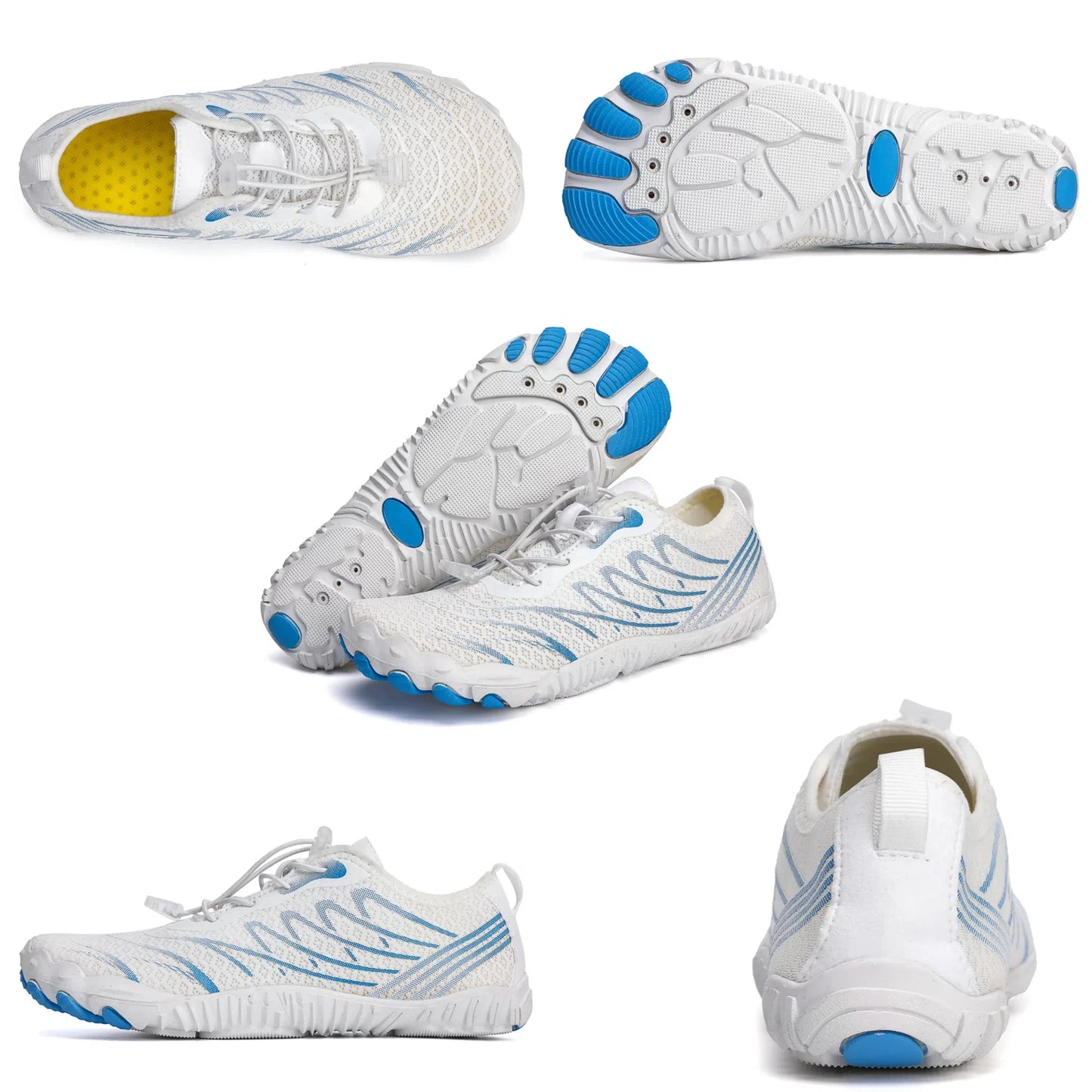 Summer Striped Mesh Water Shoes for Women - Breathable, Quick-Drying, Anti-Slip Sole. Ideal for Beach, Surfing, Hiking, Swimming