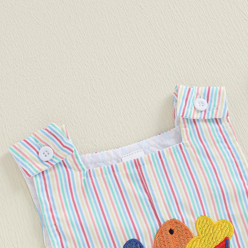 Adorable Floral Print Sleeveless Toddler Jumpsuit Baby Romper Infant Overalls for Spring and Summer Fun