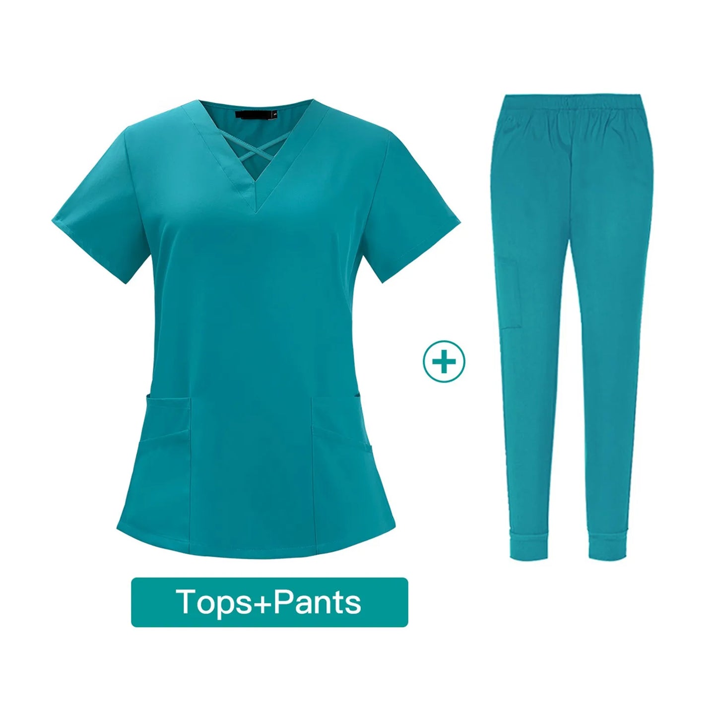 Women'S Set V-Neck Two-Piece Elastic Quick-Drying Clothes
