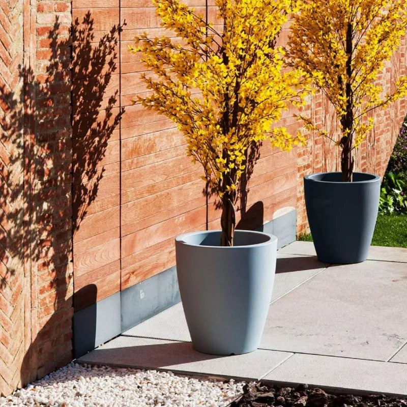12 Inch Planter for Garden with Drainage, Large Round Pot