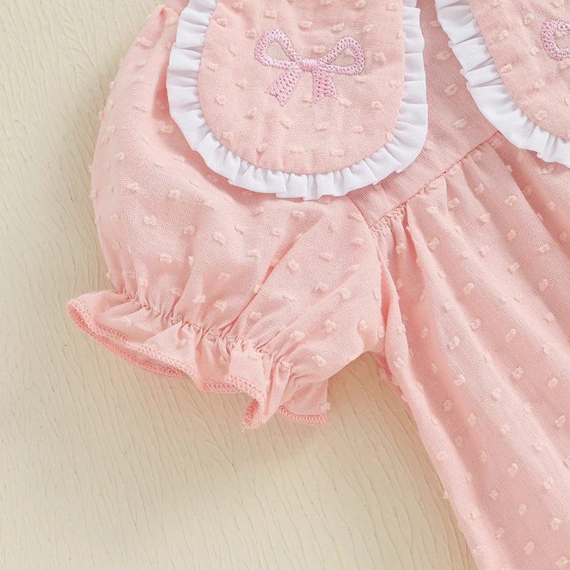 Adorable Toddler Dress with Ruffle Sleeves and Floral Embroidery Detail Perfect for Summer Parties and Playdates