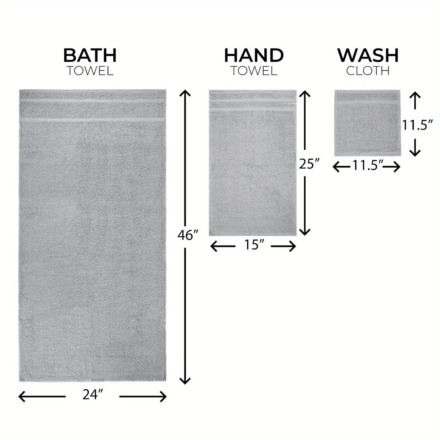 Deluxe 10-Piece Towel Set in White - Enhanced for Supreme Softness and Long-Lasting Durability