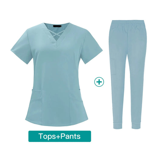 Women'S Set V-Neck Two-Piece Elastic Quick-Drying Clothes