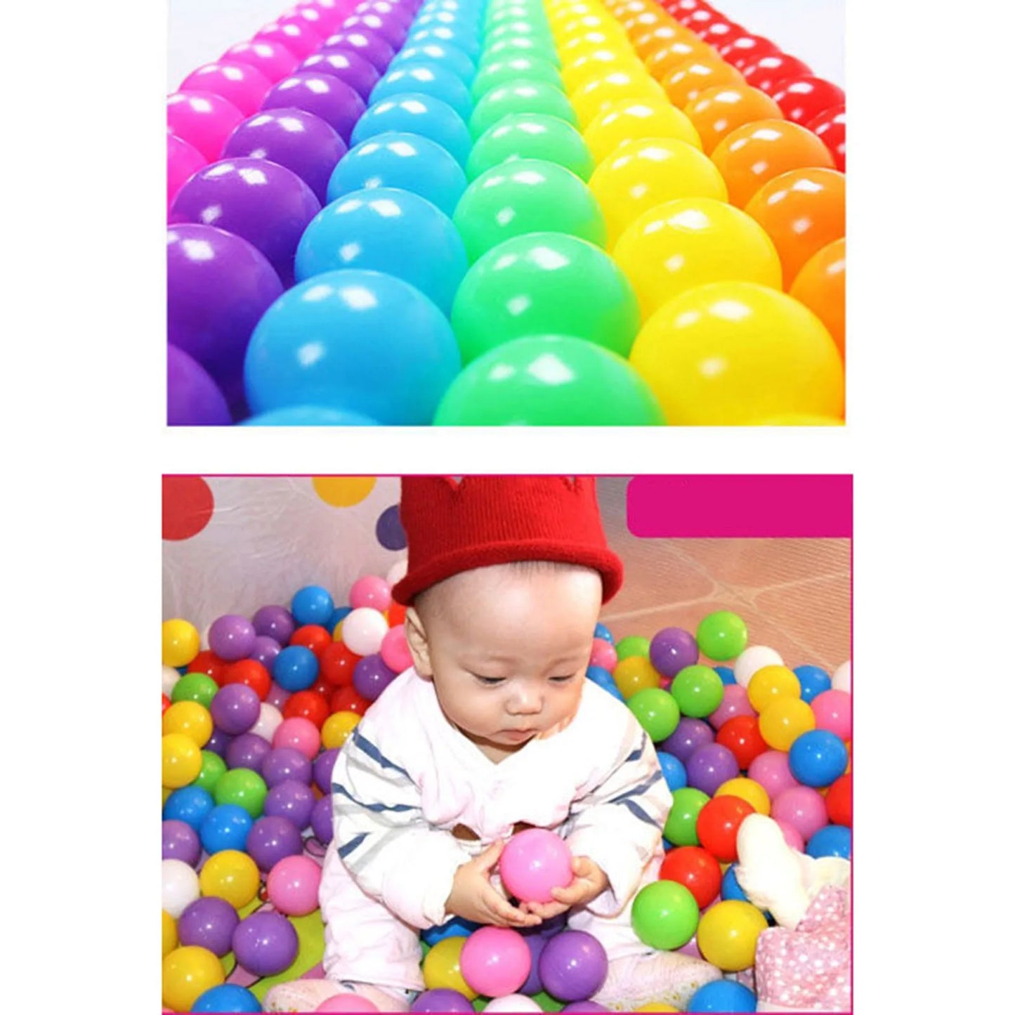 100pcs 55mm Baby Plastic Balls Water Pool Ocean Ball Games For Children Swim Pit Play House Outdoors Sport Ball Tents Baby Toys