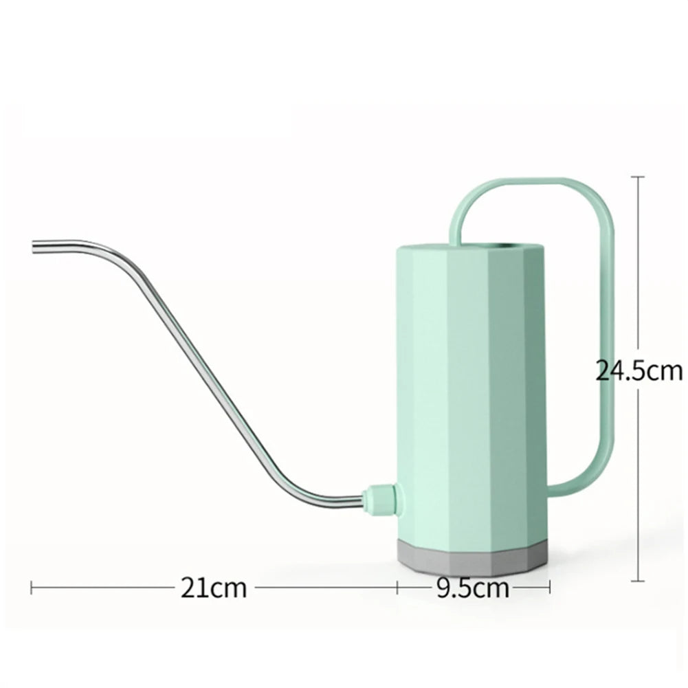 1L Long Mouth Flowers Watering Can Stainless Steel Kettle