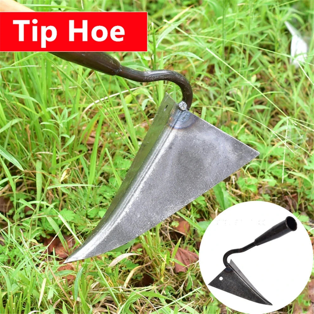 Garden Farm Hoes Tools Vegetable Planting Triangle Furrow Hoe Small Tip Hoe Agricultural Land Turning Loose Soil Triangle Hoe