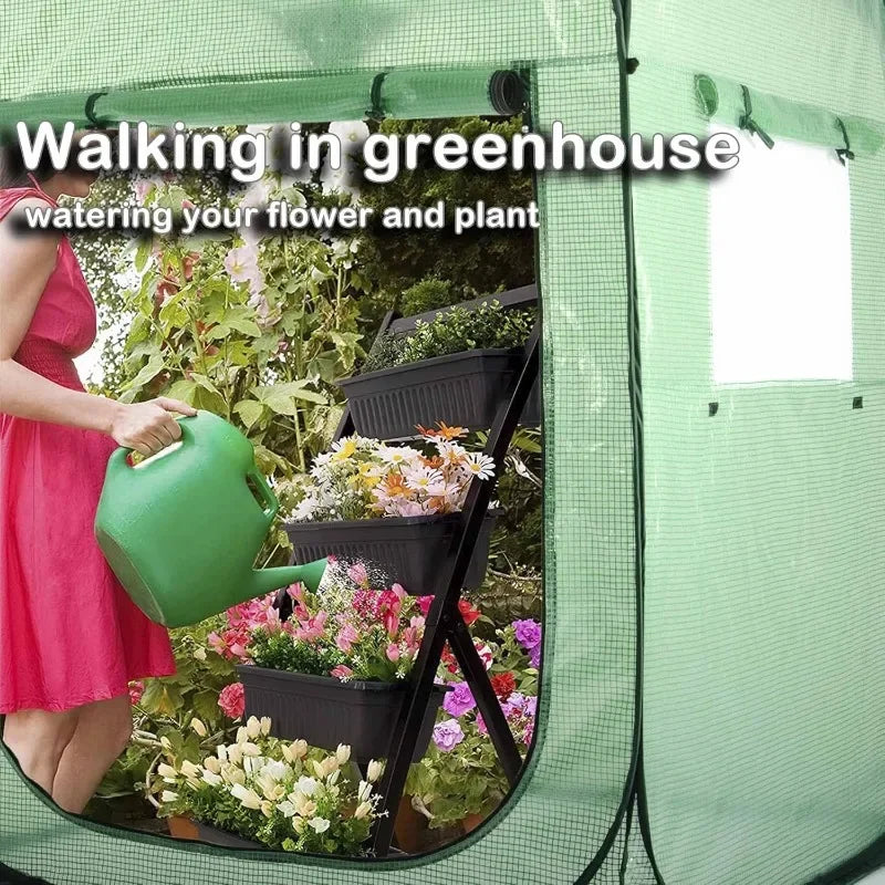 Pop Up Greenhouse Tent,Portable X-Large Walk-in Flower House ,Indoor Outdoor Gardening Plant Sunshine Room with PE Mesh Cloth