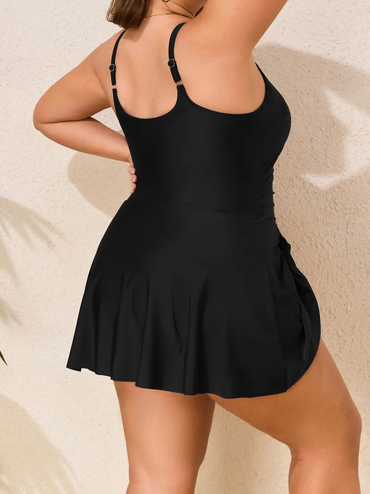Women s Floral Print Halter Neck Backless  Swimsuit with Ruffle Detail and Tassel Tie-Up Waistband Beachwear