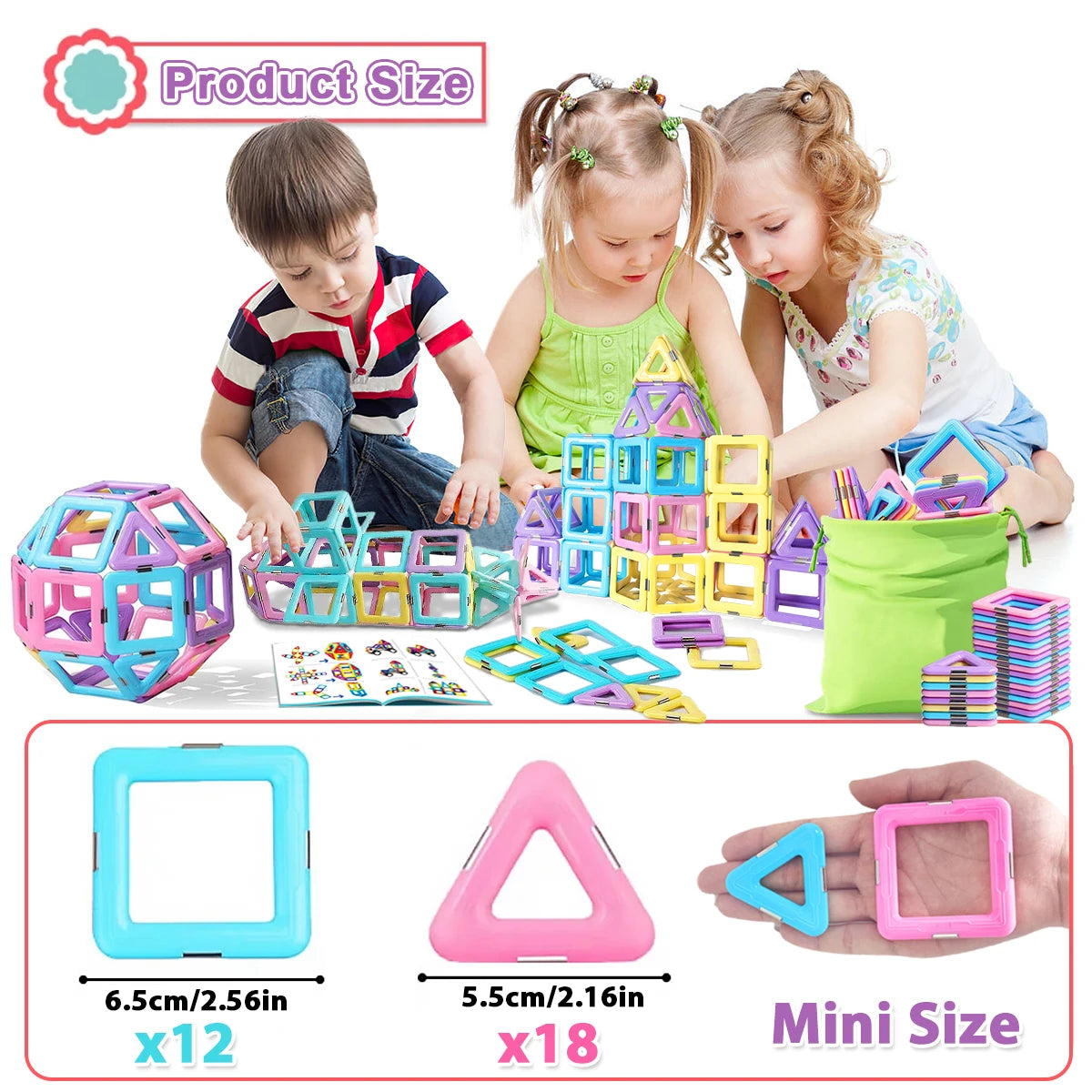 Magnetic Blocks Magnetic Building Blocks Set for Kids Gifts