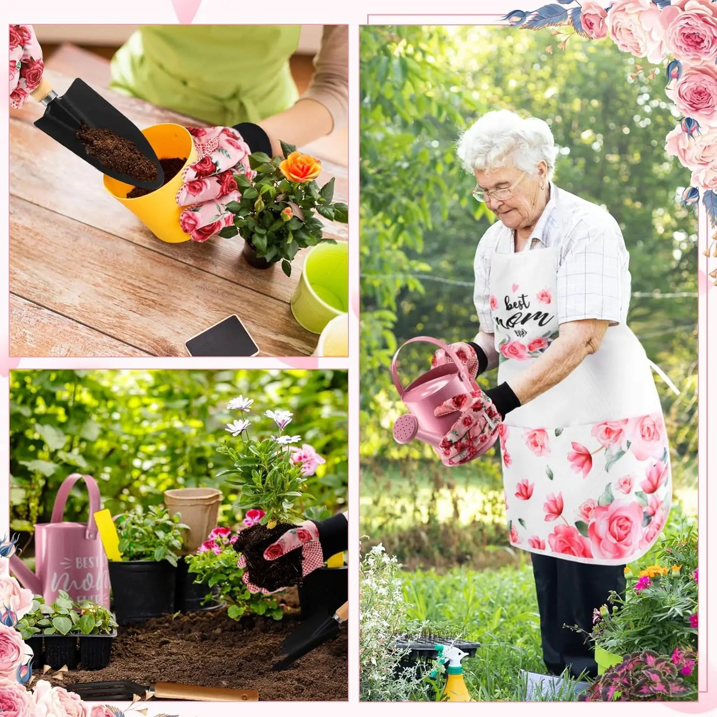 NSOUR Gardening Gifts for Mother‘s Day from Daughter and Son, Gardening Gifts for Plant Lover, Best Mom Ever Garden Tool Set