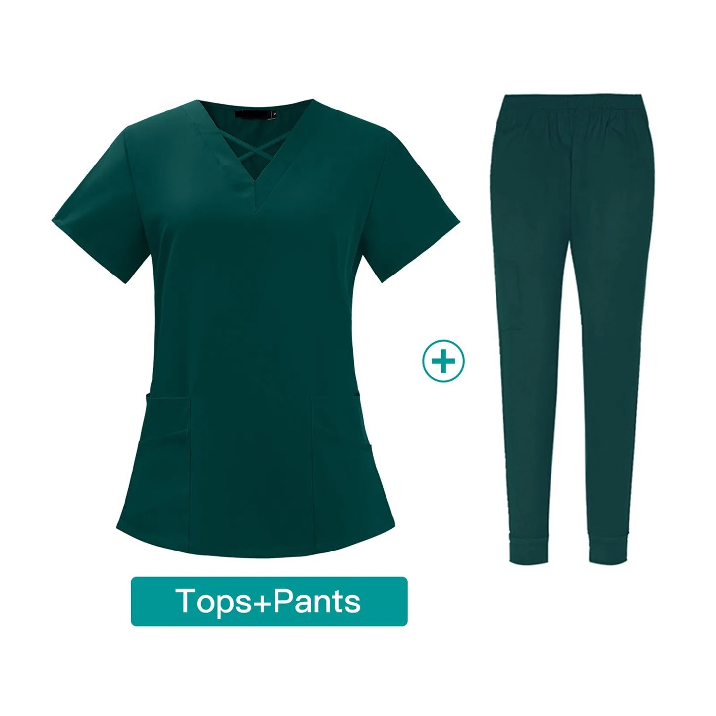 Women'S Set V-Neck Two-Piece Elastic Quick-Drying Clothes