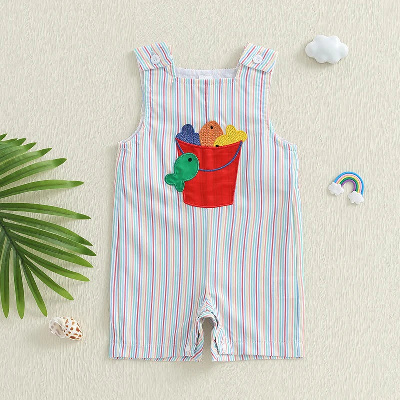 Adorable Floral Print Sleeveless Toddler Jumpsuit Baby Romper Infant Overalls for Spring and Summer Fun