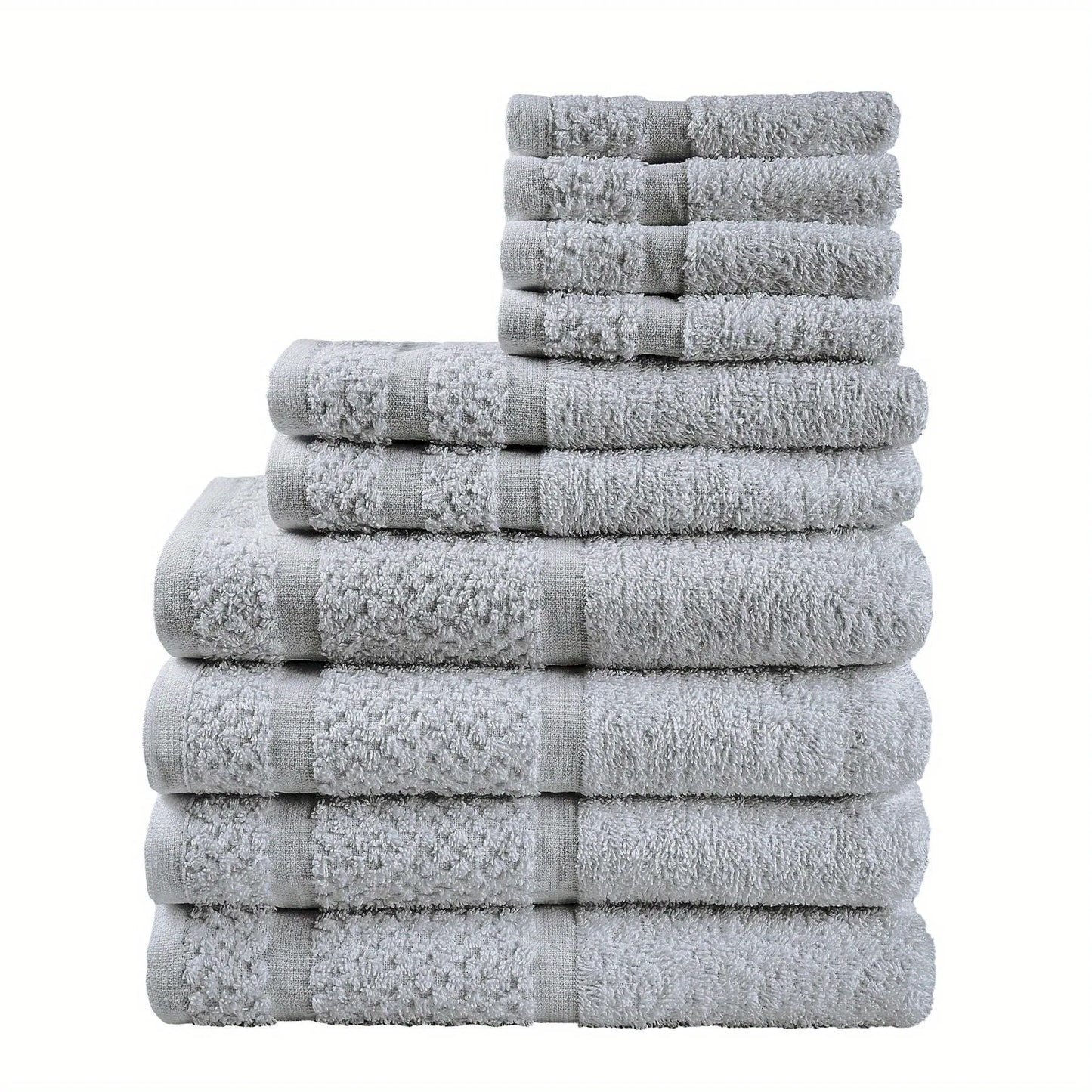 Deluxe 10-Piece Towel Set in White - Enhanced for Supreme Softness and Long-Lasting Durability