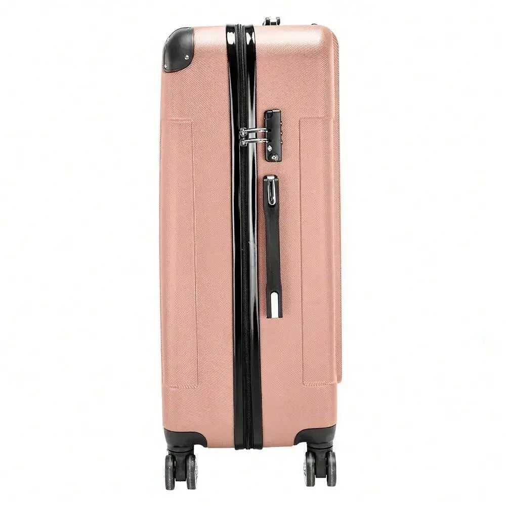 3Pcs Luggage Set Trolley Spinner 20"/24"/28" Suitcase Hard Shell Rose Gold