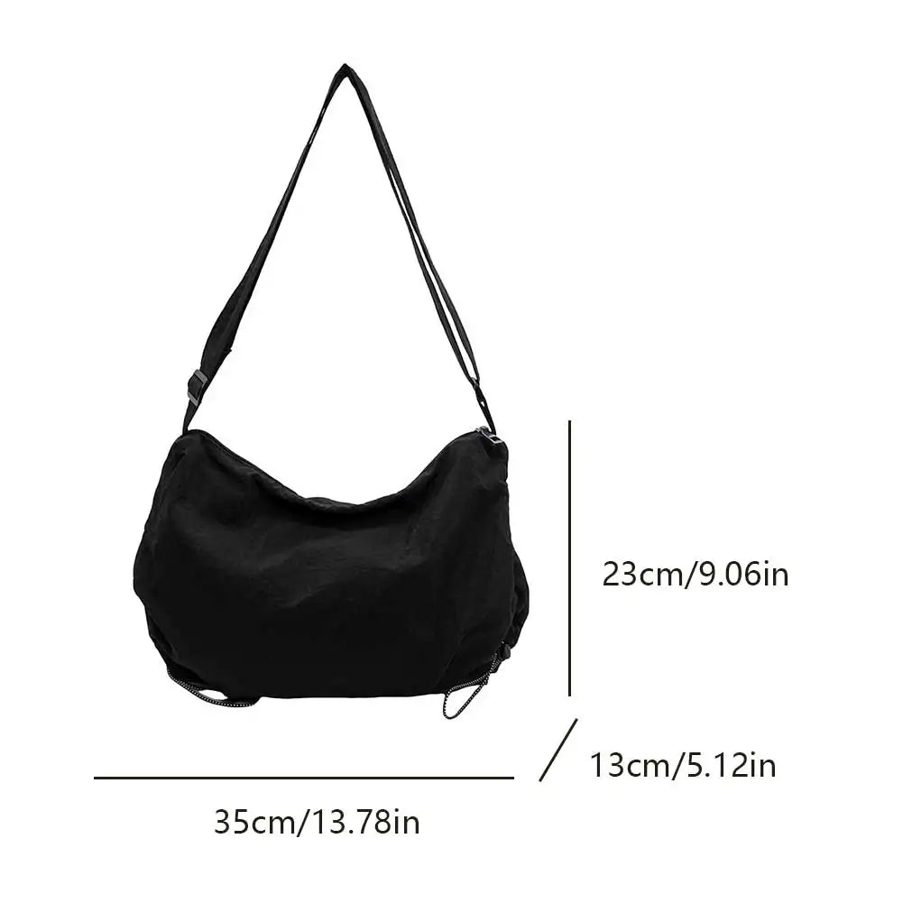 Casual Nylon Hobo Bag Large Capacity Travel Sling Bag for Women