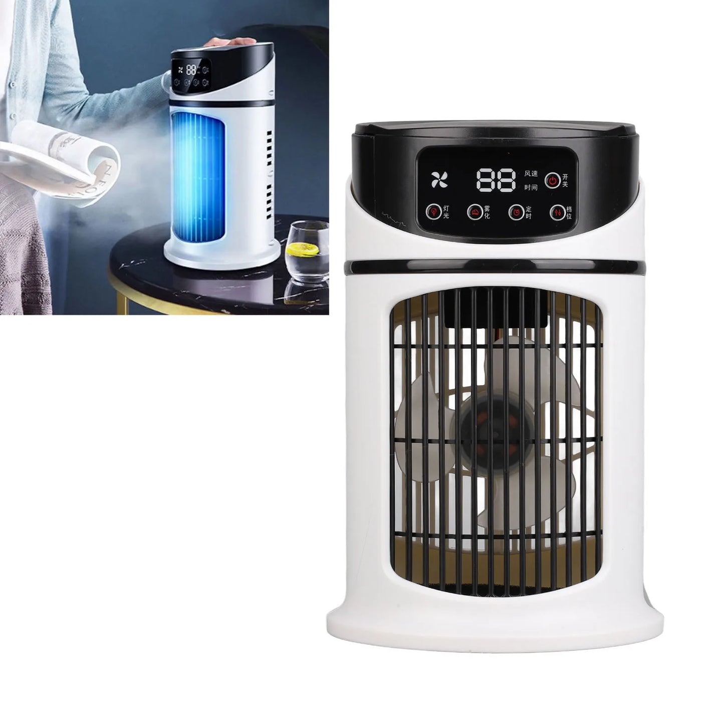 Mobile Air Cooler Portable  Air Conditioner Mobile Multifunction Air Cooler Fan Water Cooling Fan for Office Home Air Cooler