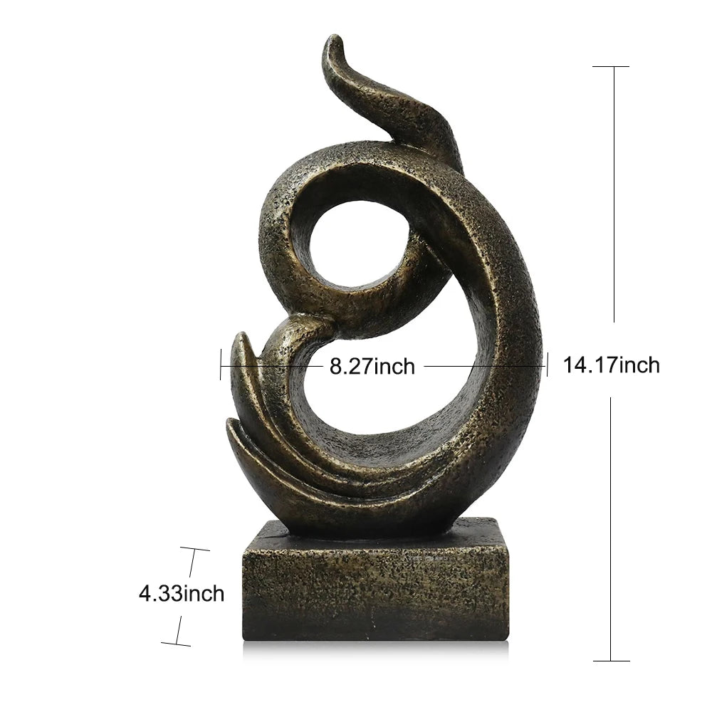 Retro Style Resin Sculpture Statue for Home and Office Decor