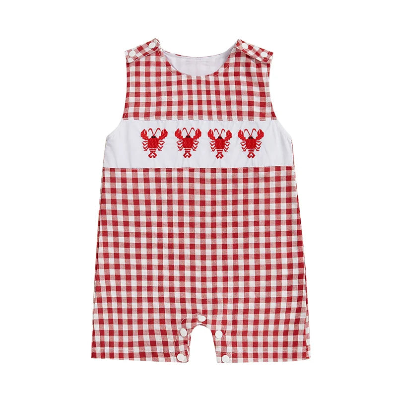 Cute Cartoon Print Short Sleeve Baby Romper Crew Neck Infant Jumpsuit Toddler Overalls for Spring and Summer Wear