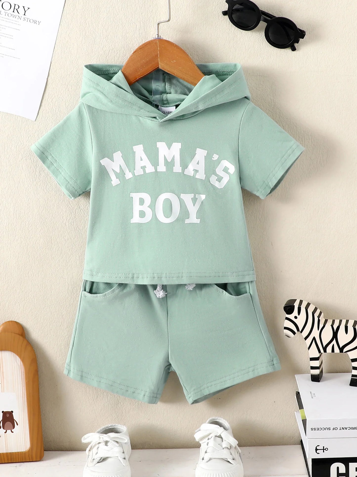 Toddler Boy Clothes 2024 Summer Baby Boys Hooded Short Sleeve Shorts Beach Vacation  Casual Suits 1-5 Years Little Kids Outfits