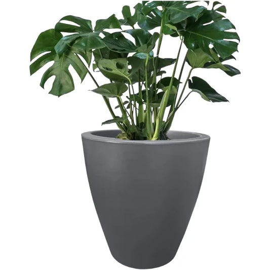 12 Inch Planter for Garden with Drainage, Large Round Pot