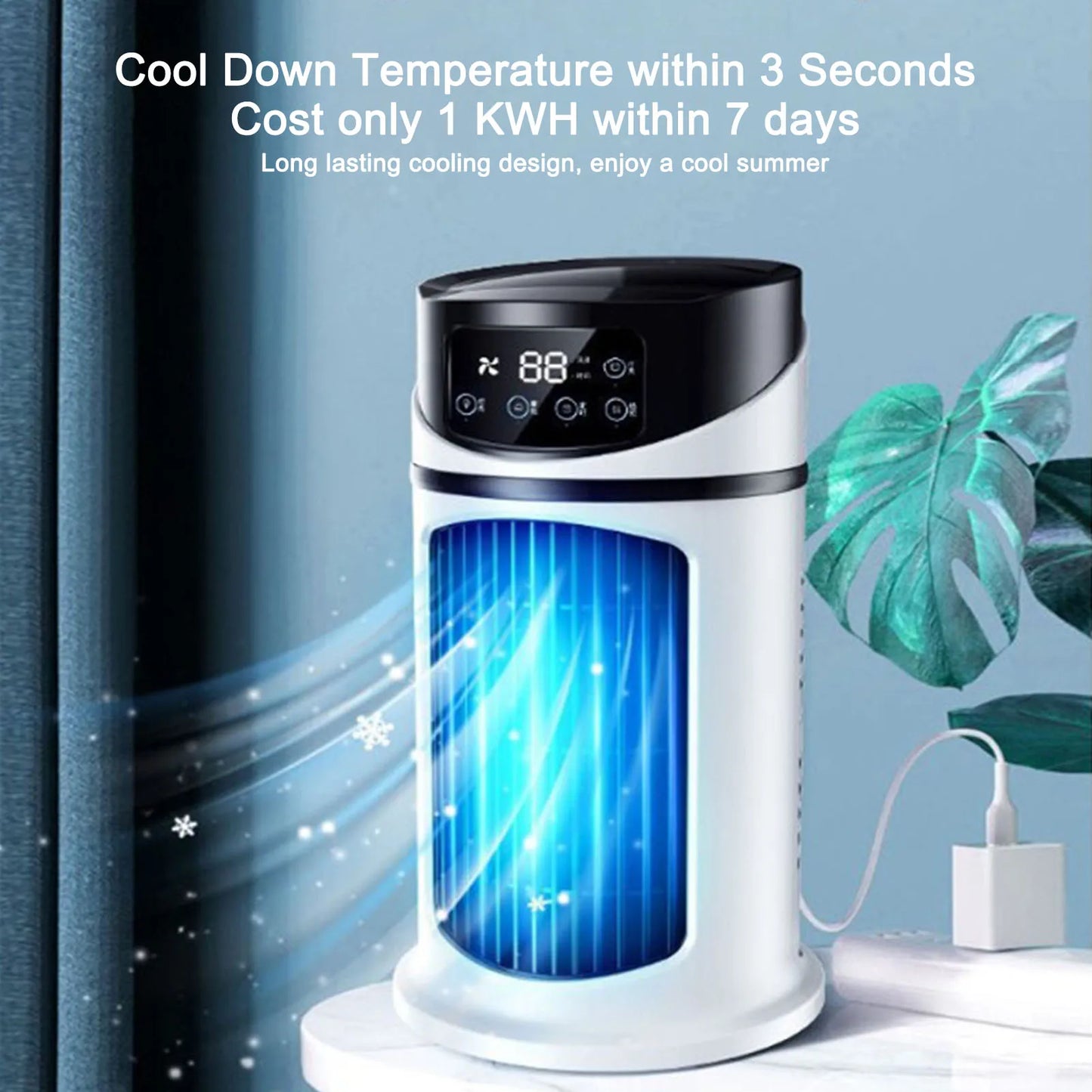 Air Cooler Portable  Air Conditioner Mobile Multifunction Air Cooler Fan Water Cooling Fan for Office Home Mobile Air Cooler