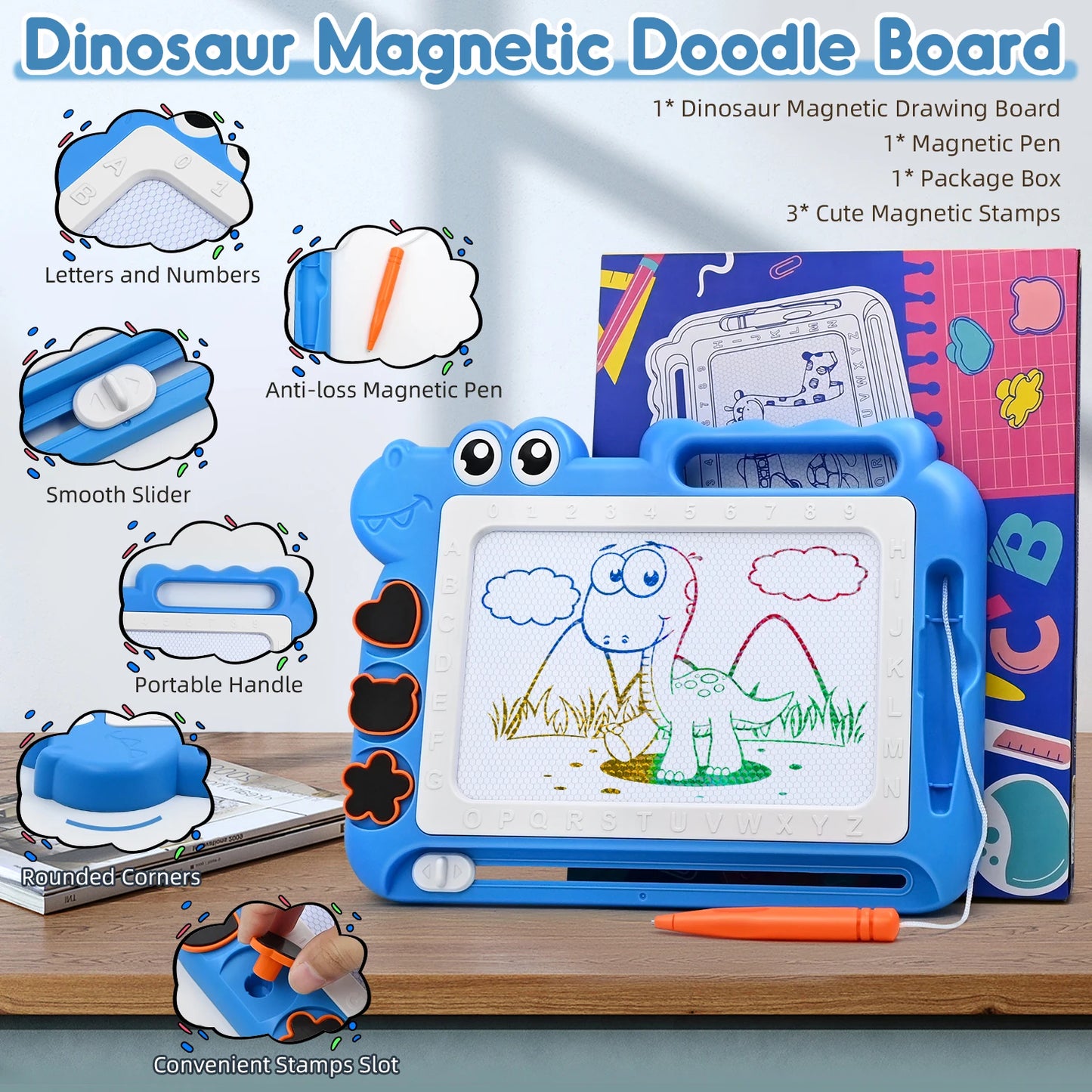 Magnetic Drawing Board for Kids Toddler Gift Sketch Pad