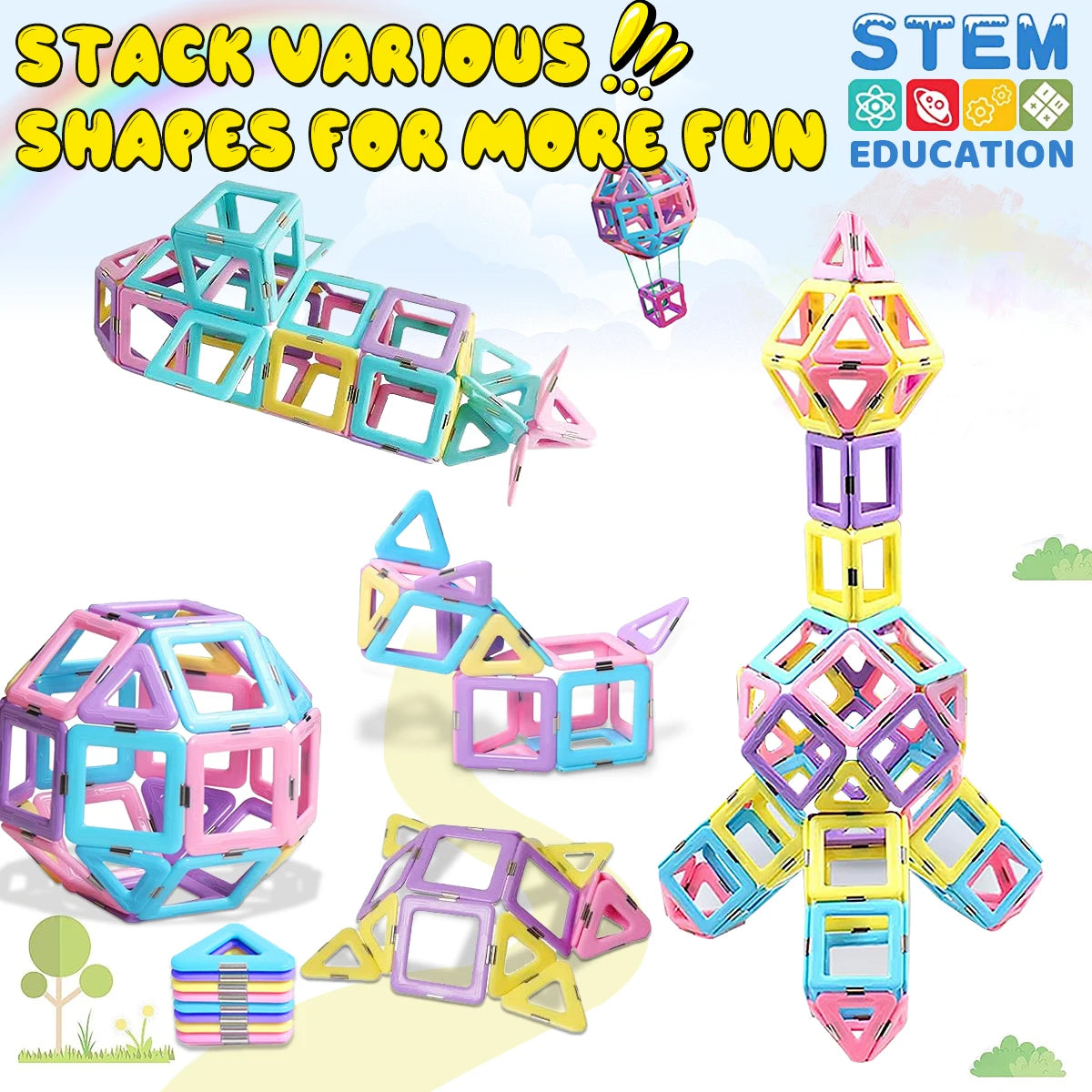 Magnetic Blocks Magnetic Building Blocks Set for Kids Gifts