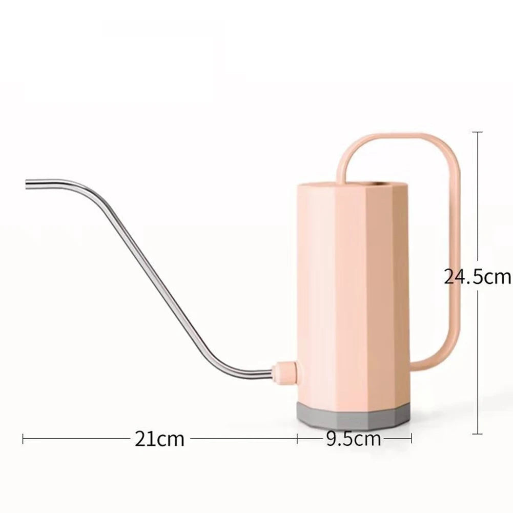 1L Long Mouth Flowers Watering Can Stainless Steel Kettle