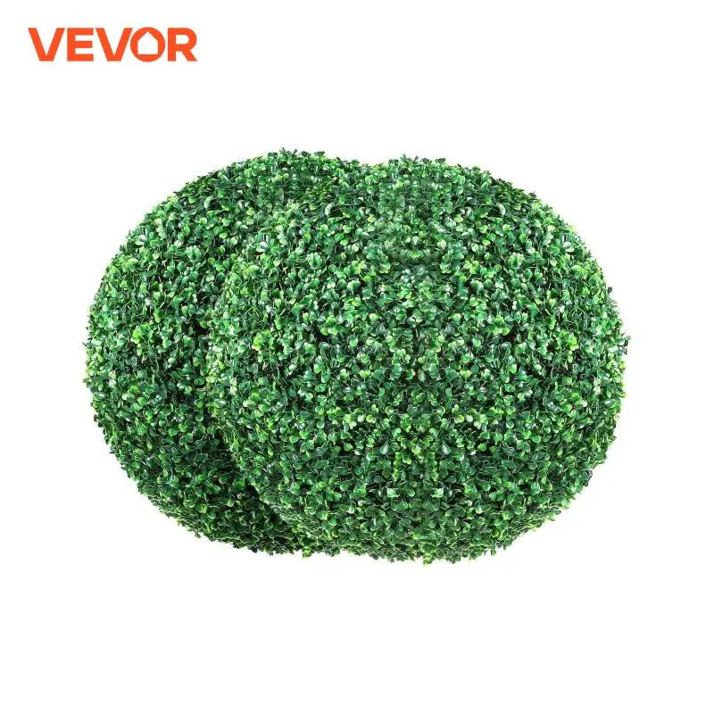 VEVOR Artificial Topiaries Boxwood Trees 16/20 Inch Tall 2Pcs Ball Shape Faux Plant